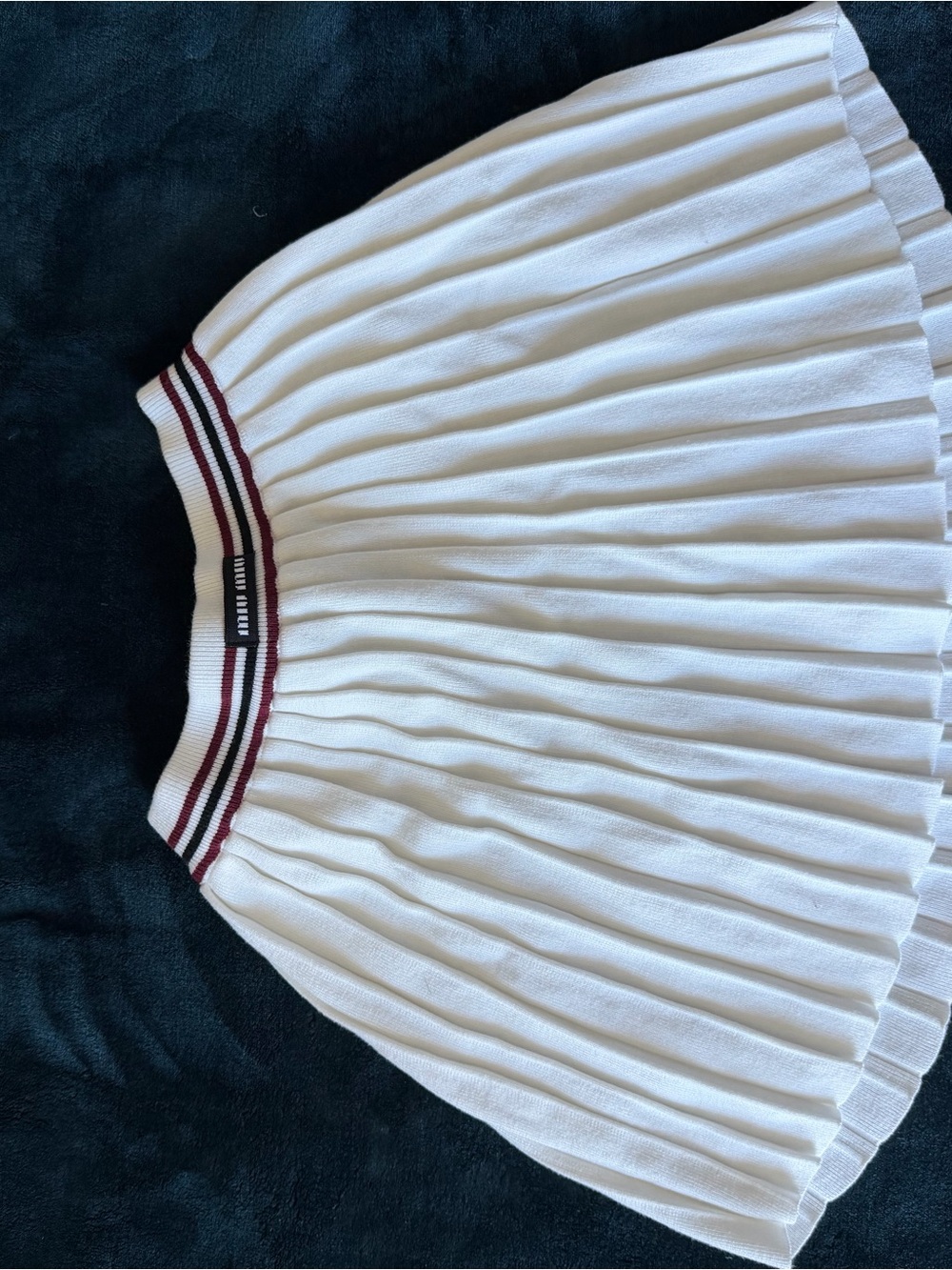 Rib Knit Tennis Set | Cardigan + Pleated Mini Skirt | M - Picture 3 of 4